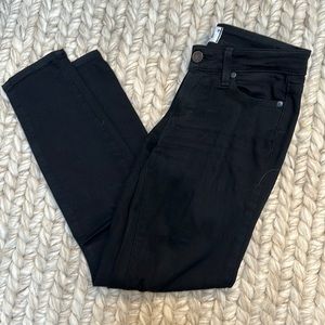 PAIGE Black Cropped Skinny Jeans